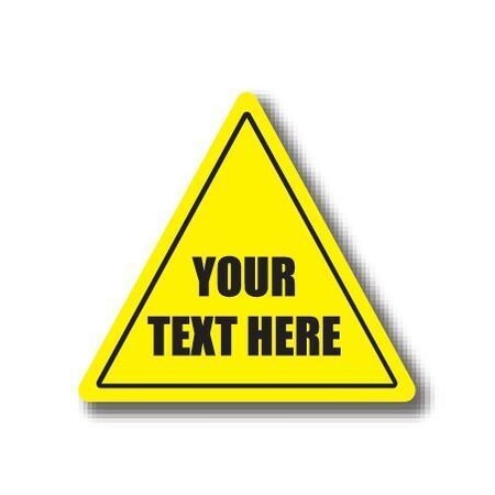 Ergomat 17in TRIANGLE SIGNS - Your Text Here / Custom DSV-SIGN 289 #5012 -UEN